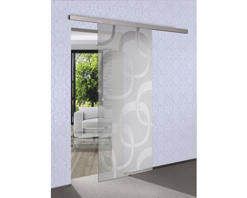 Pertura Vierkante glazen schuifdeurvleugel 920 x 2050 x 8 mm voor Selir rechtse montage