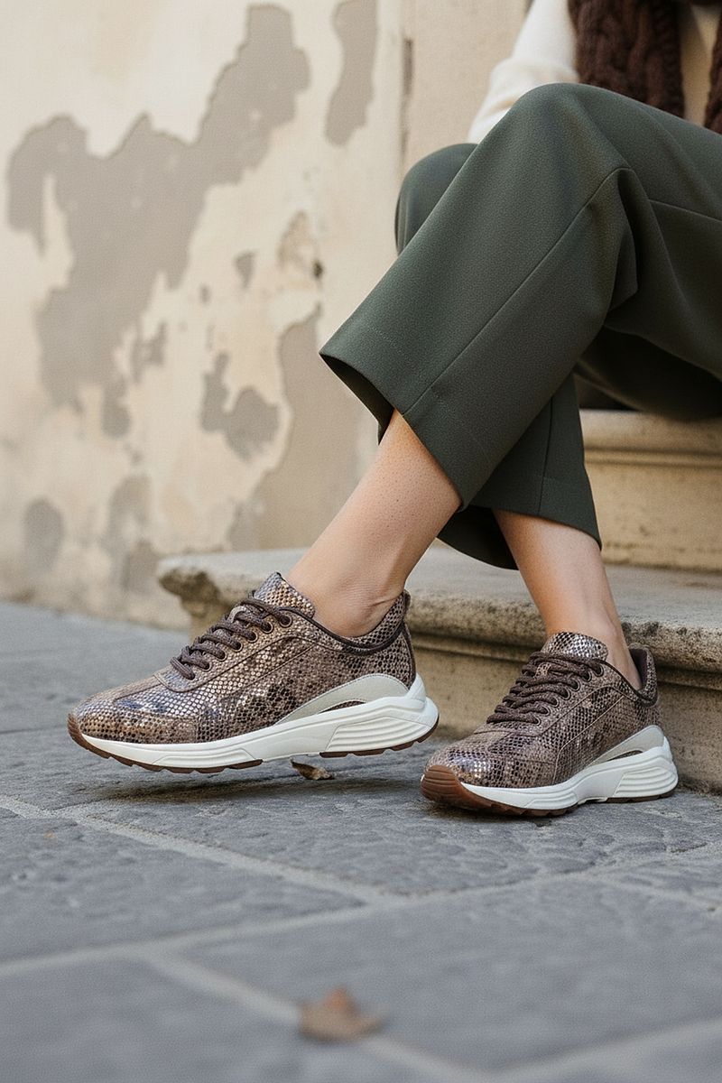 Xsensible Bailey Stretchwalker Sneakers Bruin Dames