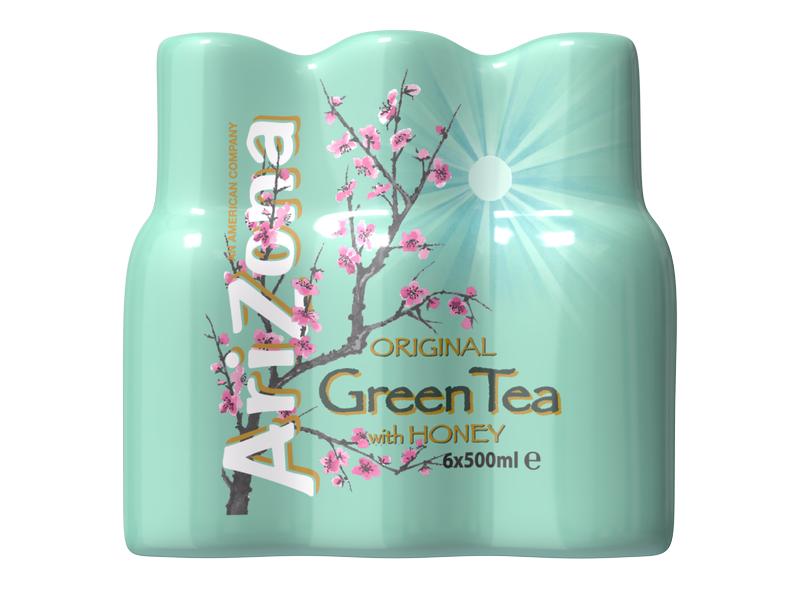 AriZona Green Tea with Honey 6 x 0.5 l Erfrischungsgetränk mit grünem Tee und Honig