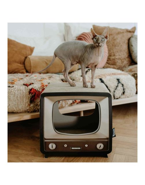District 70 Telly - Kattenspeelgoed - 39.6 x 35 x 37 cm Bruin