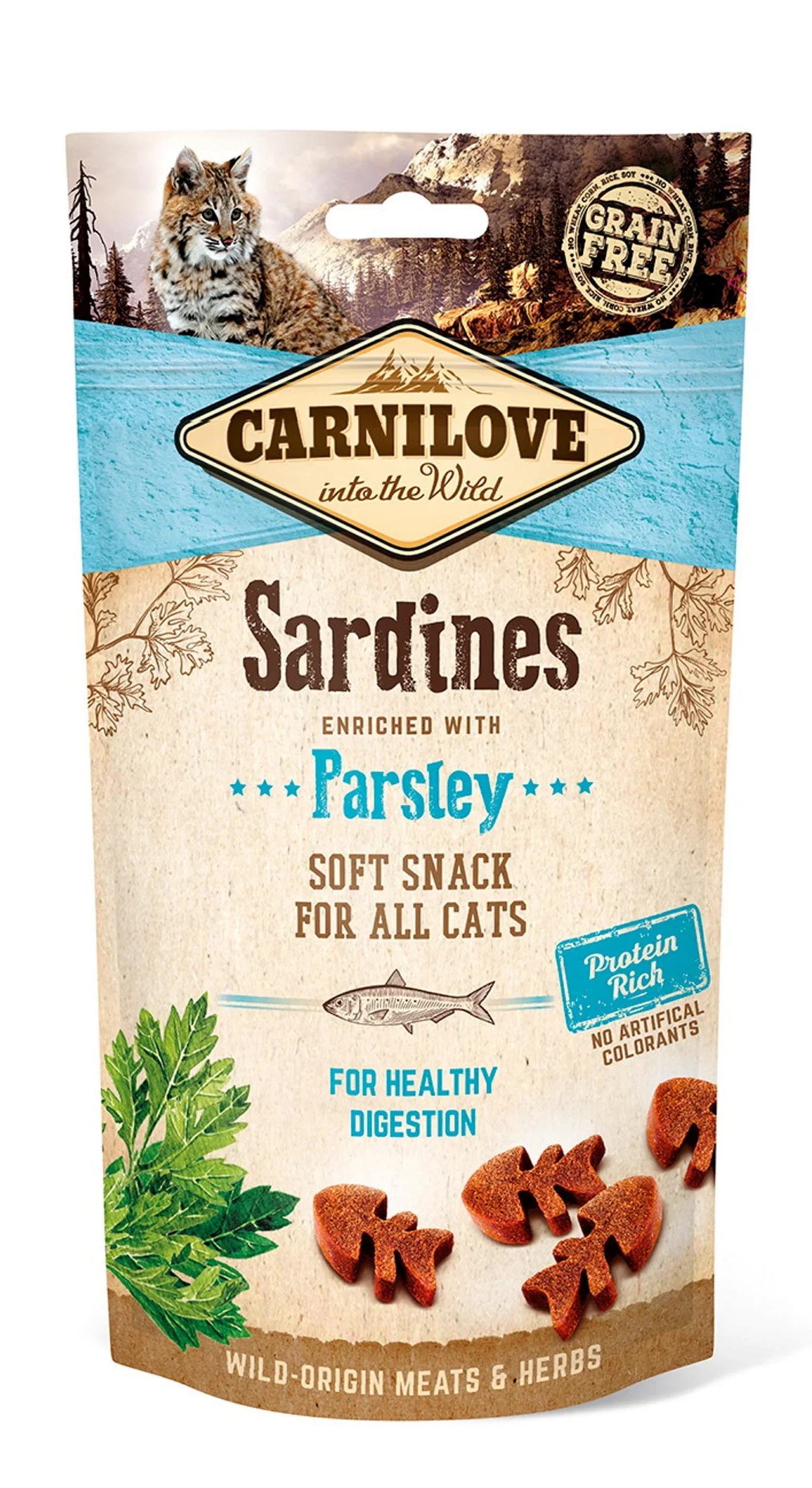 Carnilove Kattegodteri Semi Moist sardiner & persille Carnilove 50 g