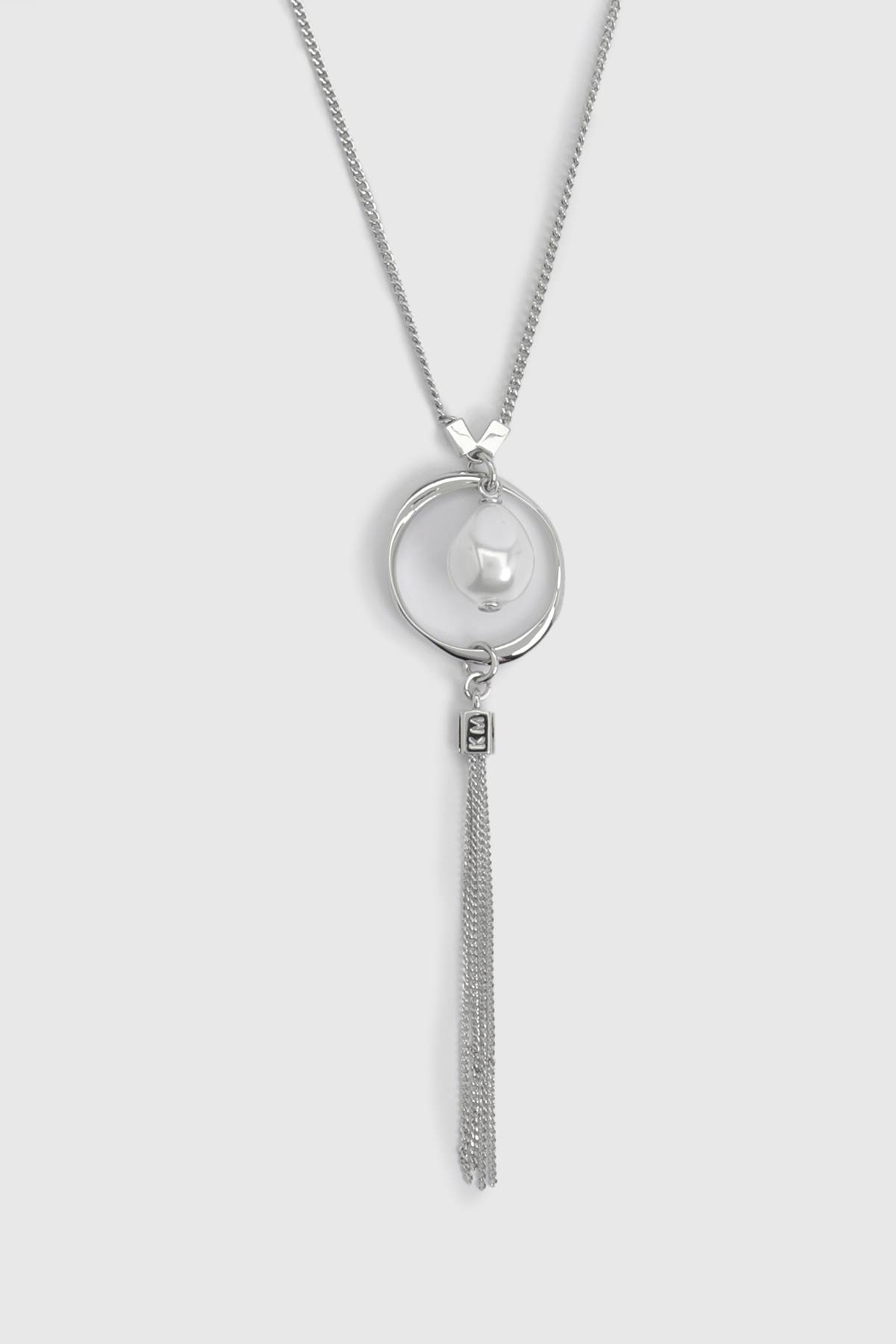 KarenMillen Collier Pendentif Perle Moderne