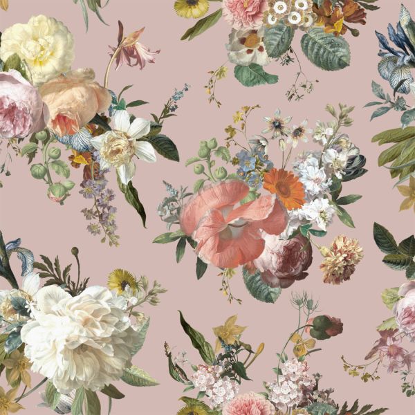Estahome Vintage Bloemen Behang VI - 0,53 x 10,05 m - Beige