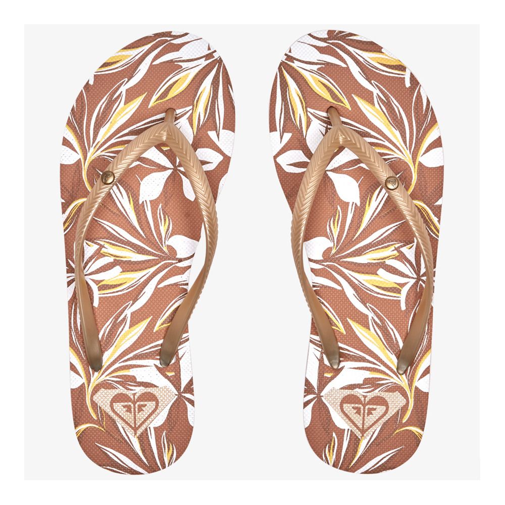 Roxy BERMUDA PRINT - Tongs Femme white/champagne