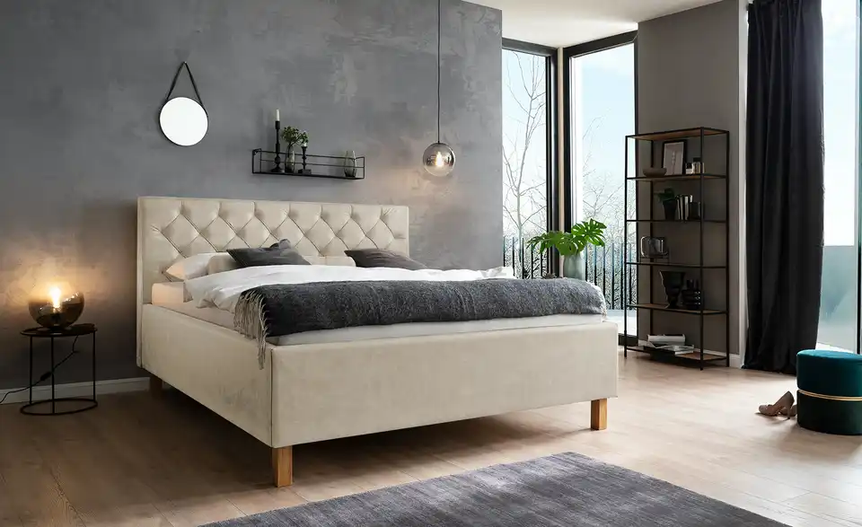 Polsterbettgestell San Remo Beige 160 cm