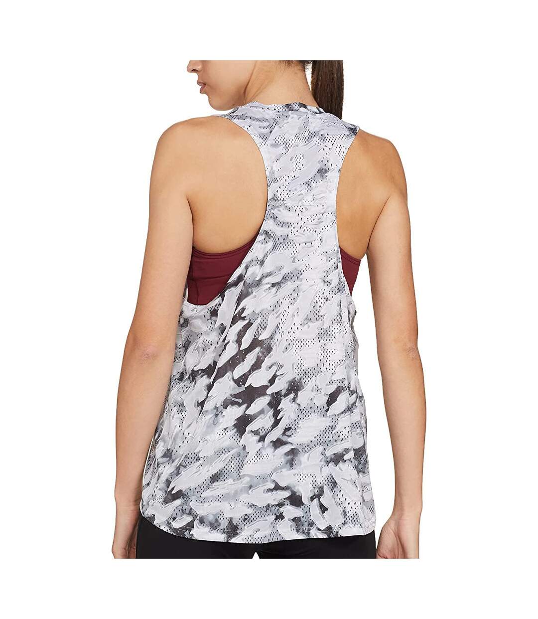 Débardeur Gris/Blanc Femme Adidas Fast