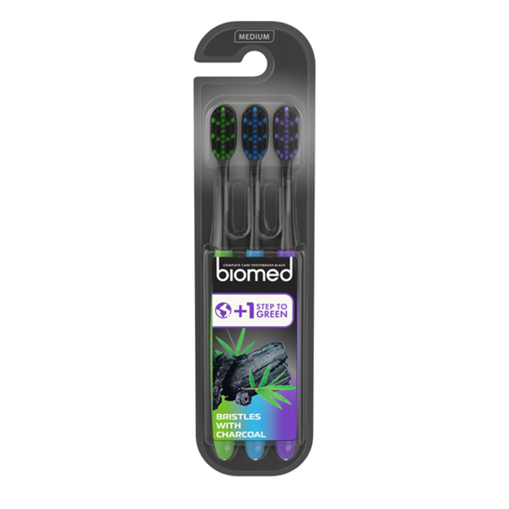 Splat Biomed Tandenborstels Charcoal3 stuks