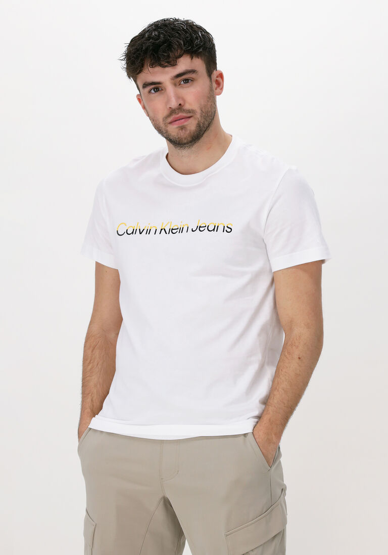 CALVIN KLEIN witte calvin klein t-shirt mixed institutional tee