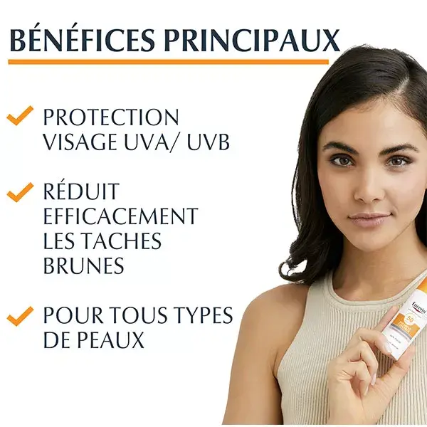 Protetor Solar Fluido Anti-Manchas Escuras Eucerin Controle de Pigmentação FPS 50+ 50ml