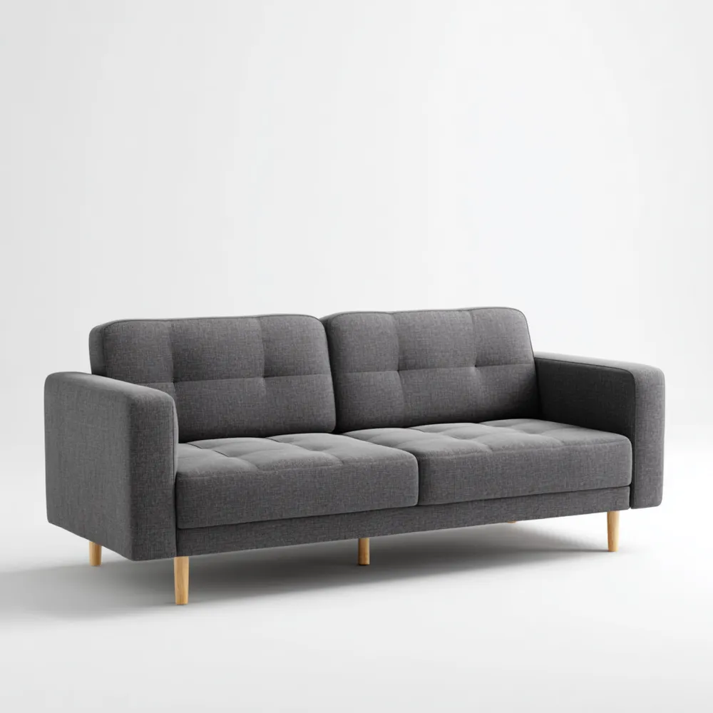 2-Sitzer-Sofa Stoff 180x85x75 cm - Dunkelgrau - Skandinavisches Design