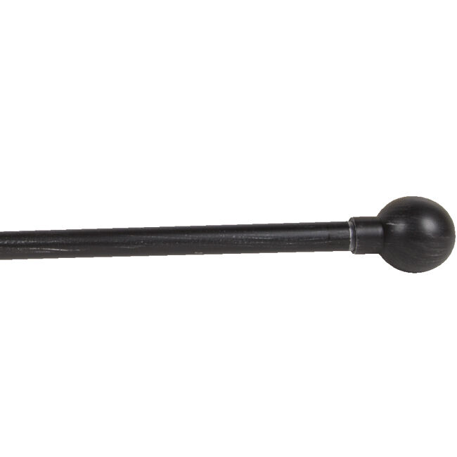 Tringle de vitrage Extensible 60-80 cm embout boule noir vieilli