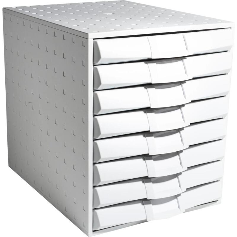 Module de classement The Sytem 8 Office 8 tiroirs - Gris lumière