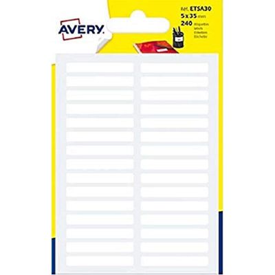 Avery - 240 Étiquettes multi-usages blanches - 5 x 35 mm - réf ETSA30