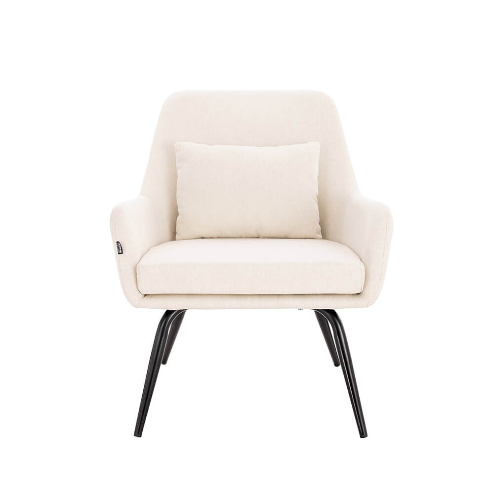 HOME DELUXE fauteuil â Webstof â Wit|Beige