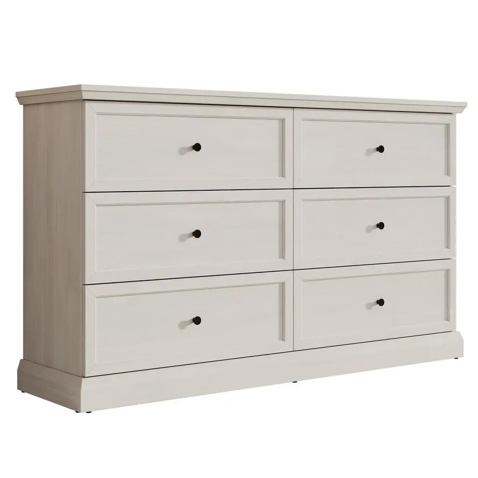 Meubella - Ladekast Leroy - Wit eiken - 146 cm