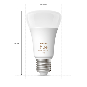 Philips Hue standaardlamp - wit en gekleurd 9W - 2 pack - E27