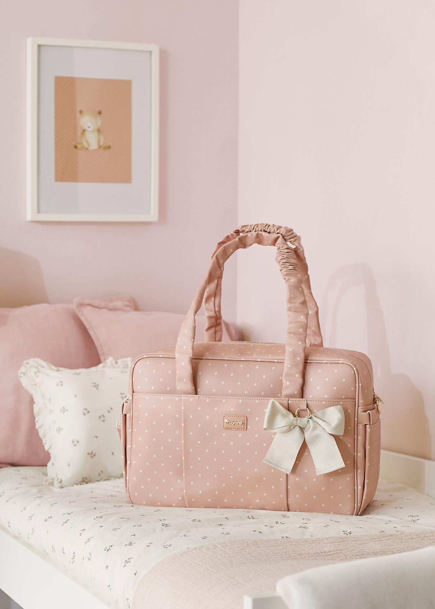 bolsa de bebê de bolinhas