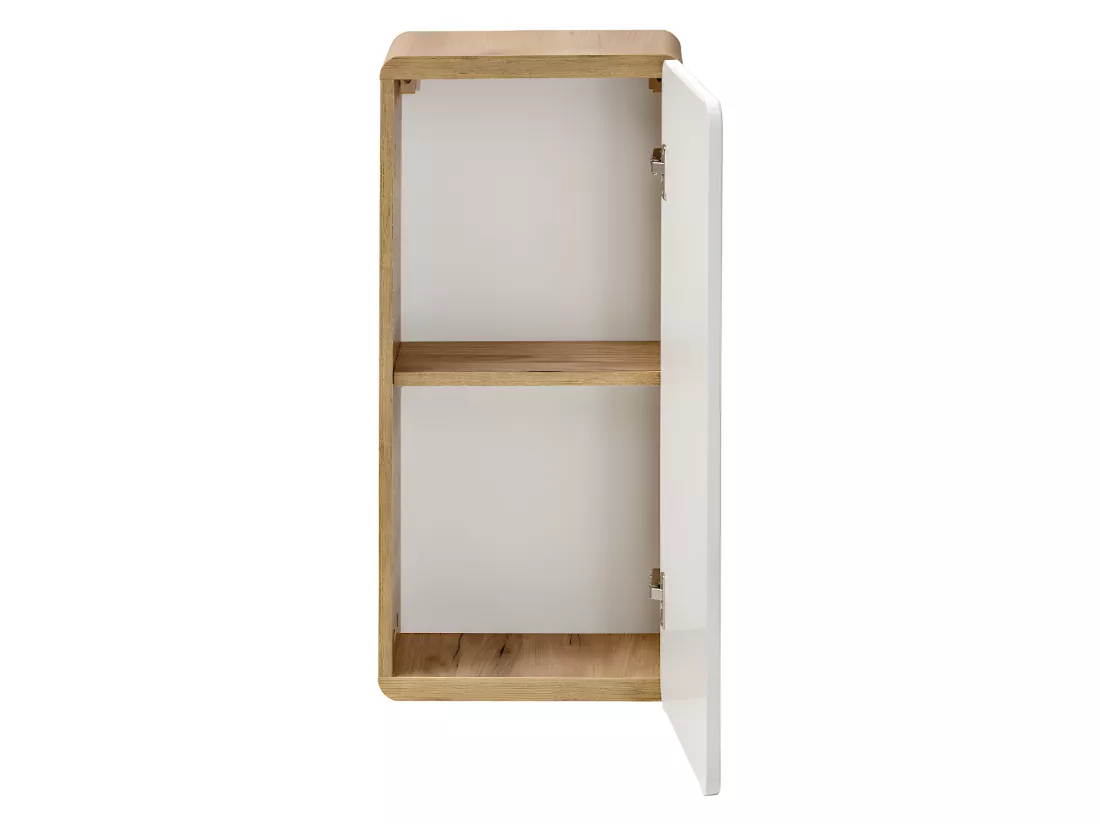 Colonne de salle de bain coloris naturel et blanc - L35 x l22 x H75 cm - ARUBA