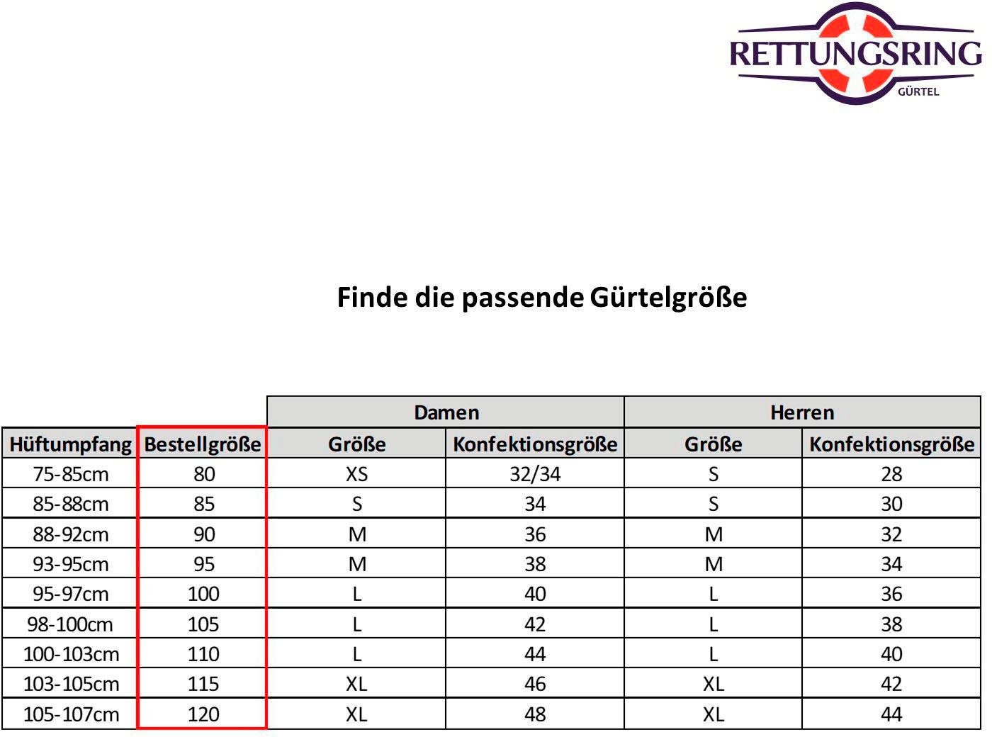 Rettungsring Gürtel Ledergürtel Echtleder, Leder »Soft Boom Navy«