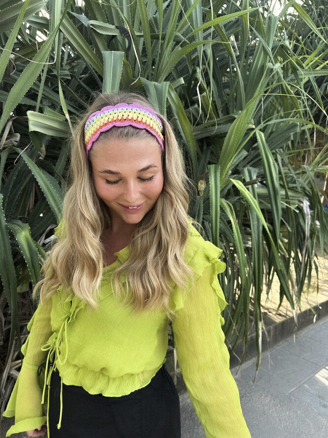 Sui Ava Bohemian Headband Rainbow