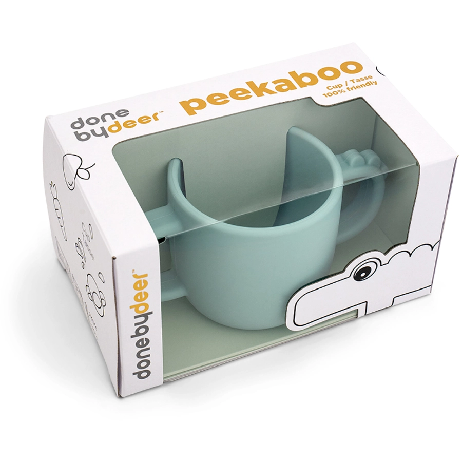 Done by Deer™ Becher Peekaboo Croco in blau