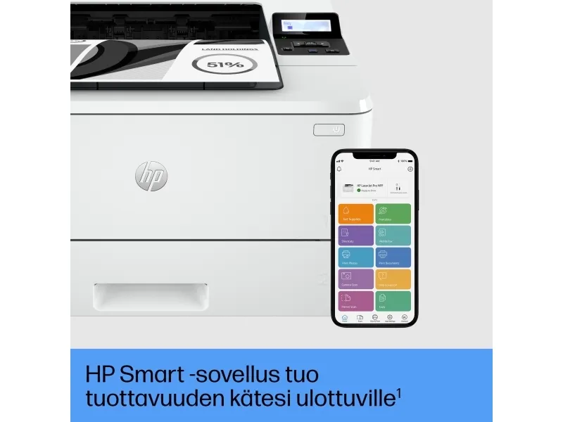 HP LaserJet Pro 4002dw - Printer - S/H - Duplex - laser - A4/Legal - 4800 x 600 dpi - op til 40 spm - kapacitet: 350 ark - USB 2.0, Gigabit LAN, Bluetooth, Wi-Fi(n)