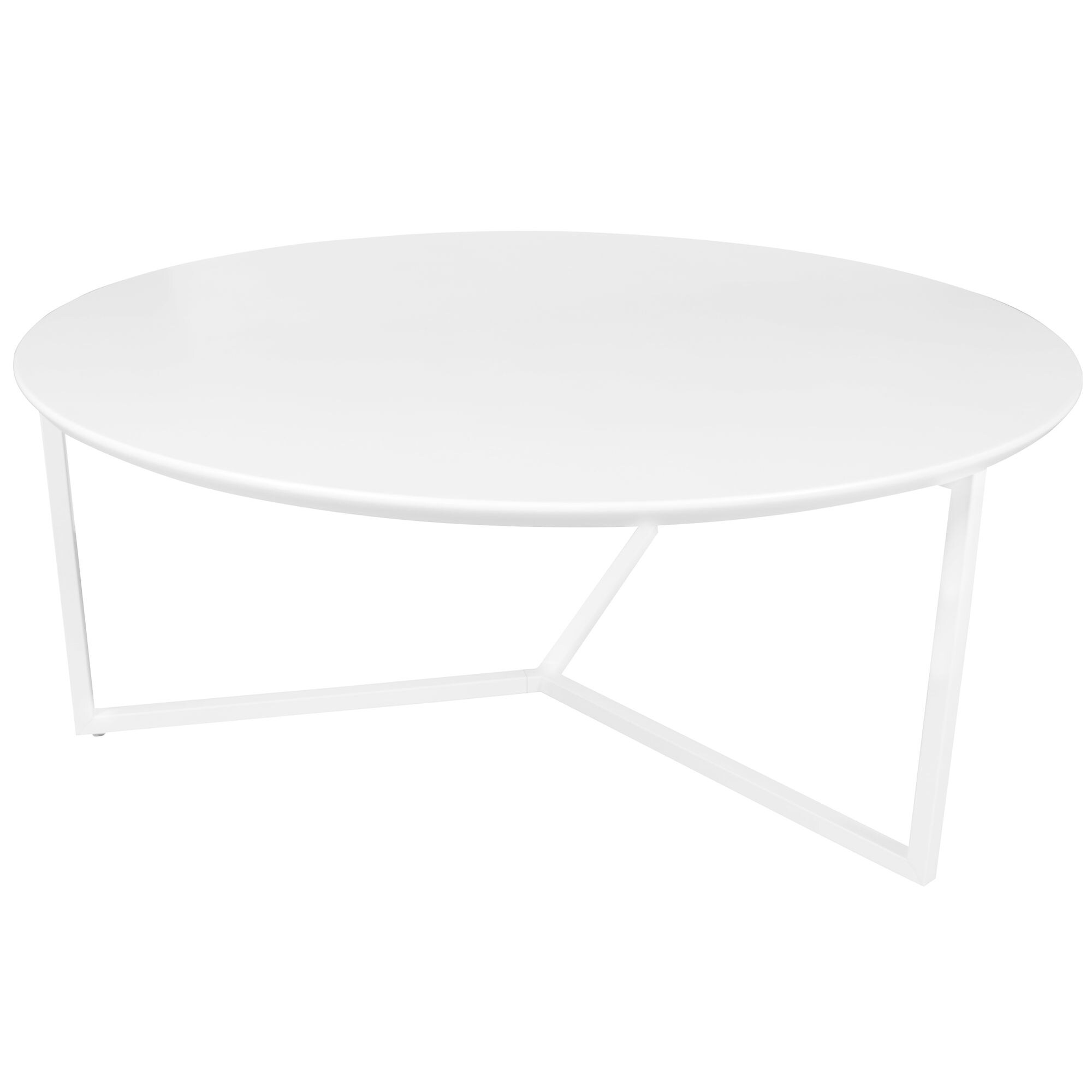 Couchtisch 80cm Rund Weiß Matt Design Wohnzimmertisch Sofa Beistell Tisch