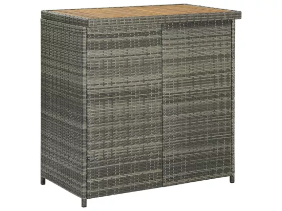 Ensemble de bar 3 pcs Résine tressée Gris