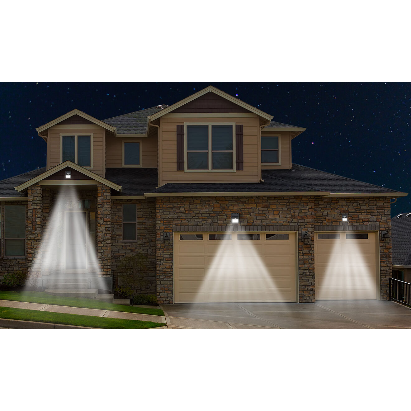 Pratik Garden 3 Thunderlight 63 LED solaires noirs - 10x5x12.8 cm