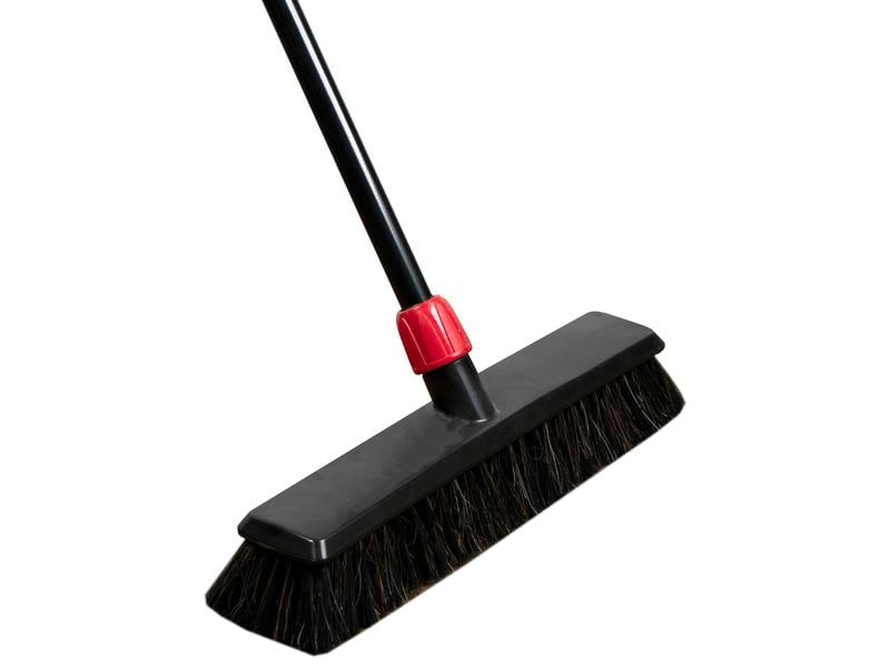 Edi Baur Besen Heavy duty mit Teleskopstiel, Schwarz Bodenwischer, 40 cm