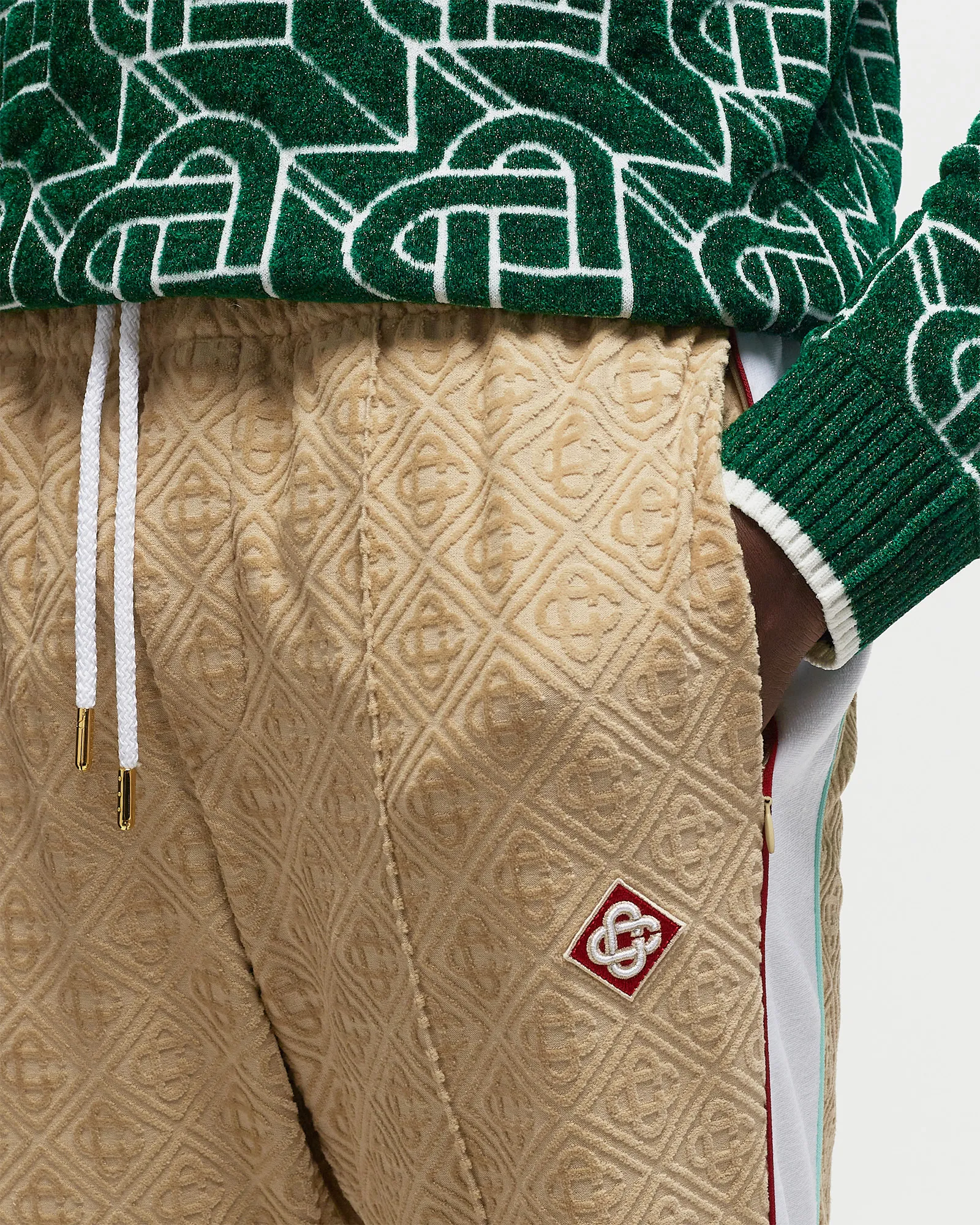 Casablanca MONOGRAM VELOUR TRACK PANT