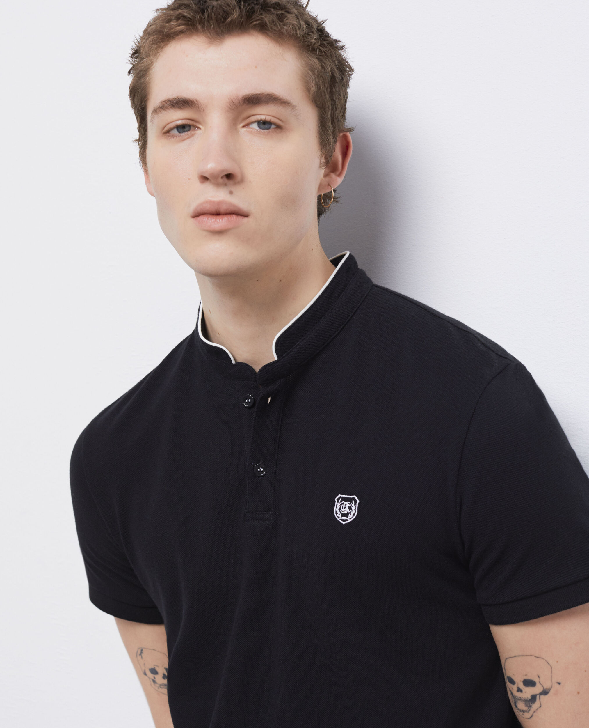Polo col officier noir