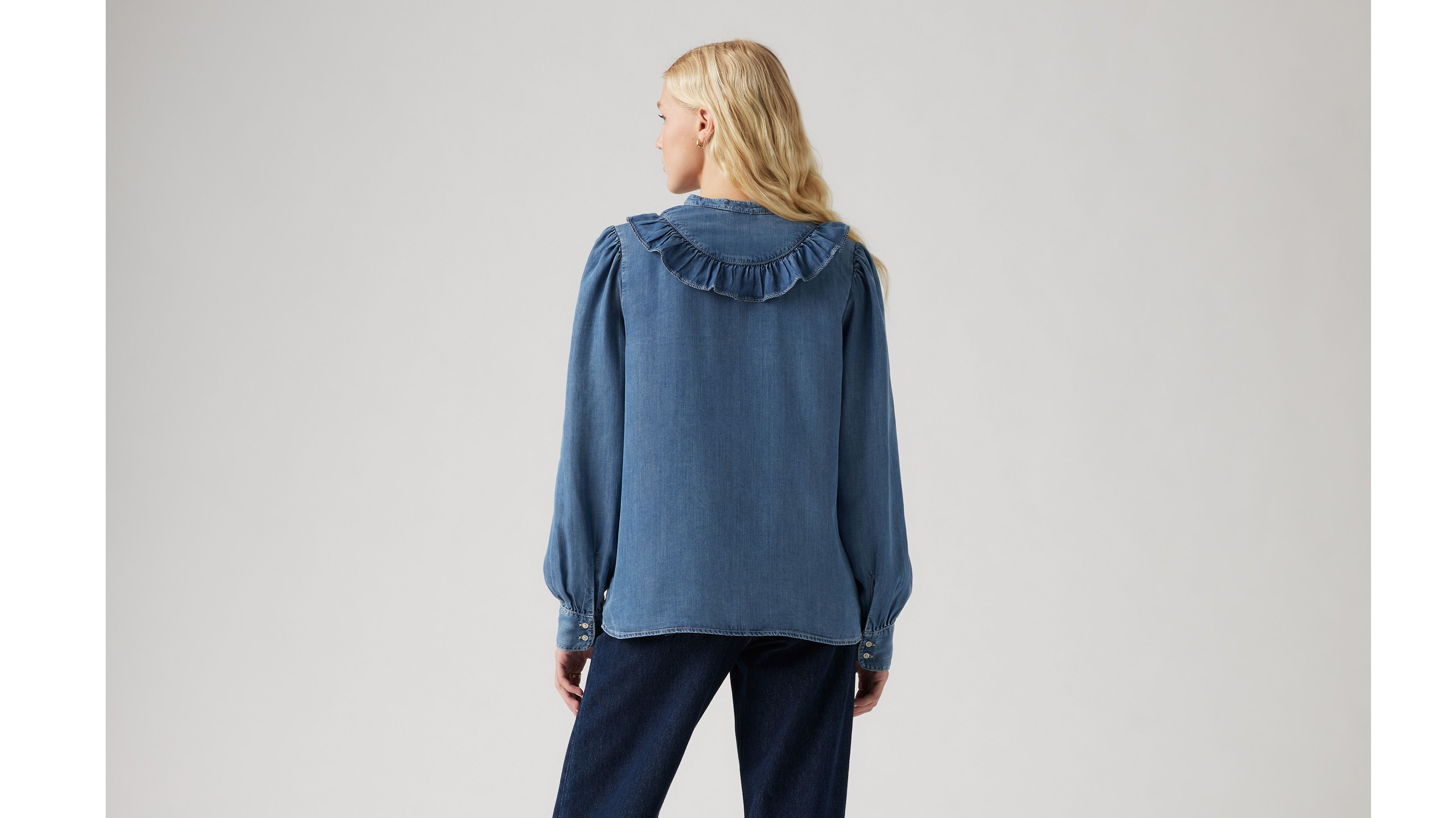 Blouse Carinna Lightweight - In Patches 2 - Bleu