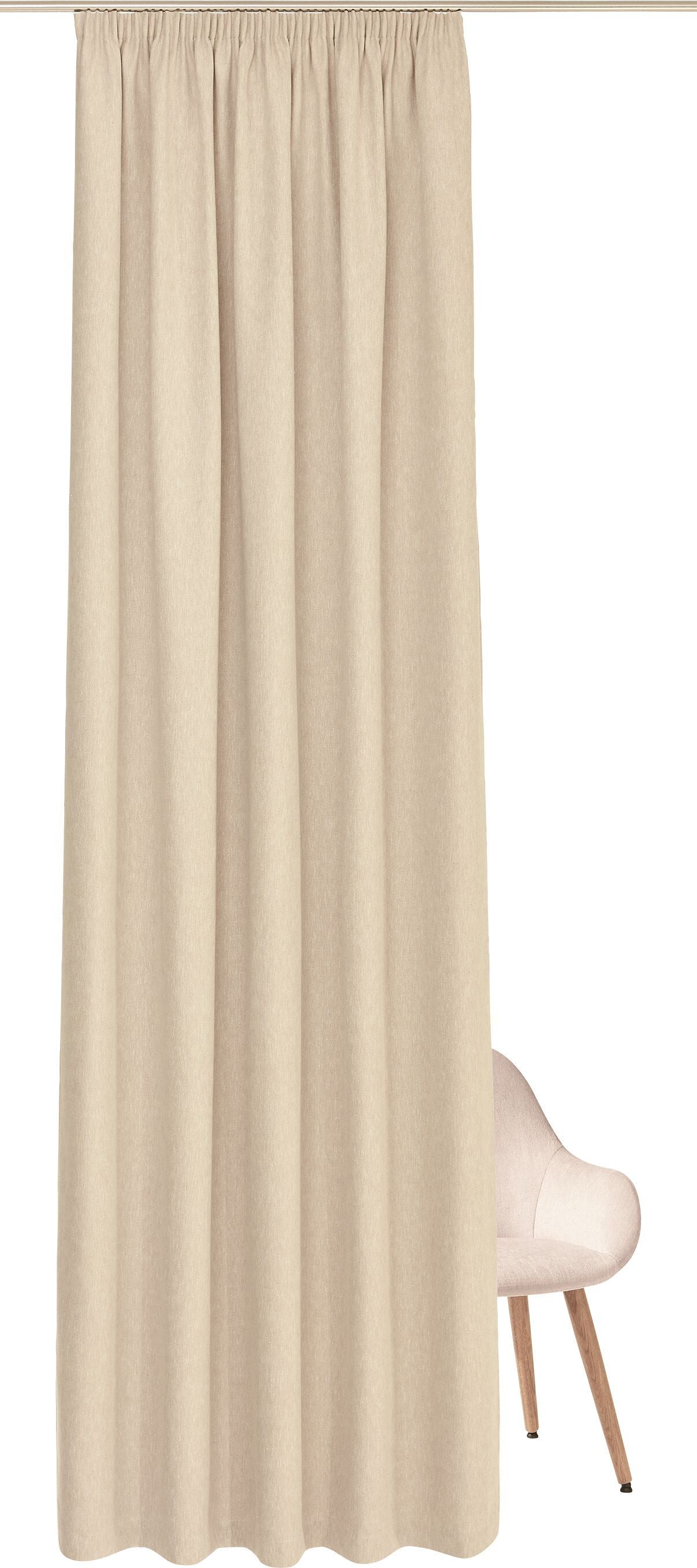 MIRO Fertigvorhang blickdicht - Creme / B: 150.0 cm x H: 270.0 cm