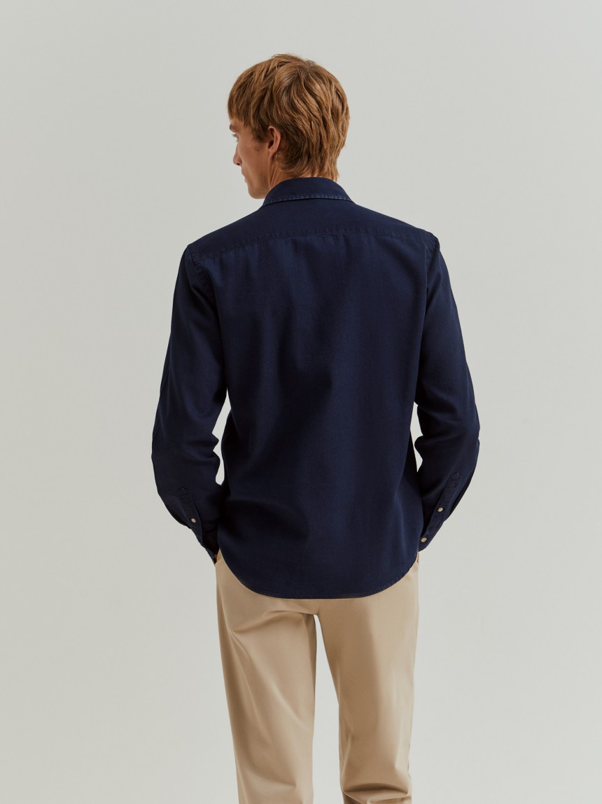 Camisa slim fit de algodão