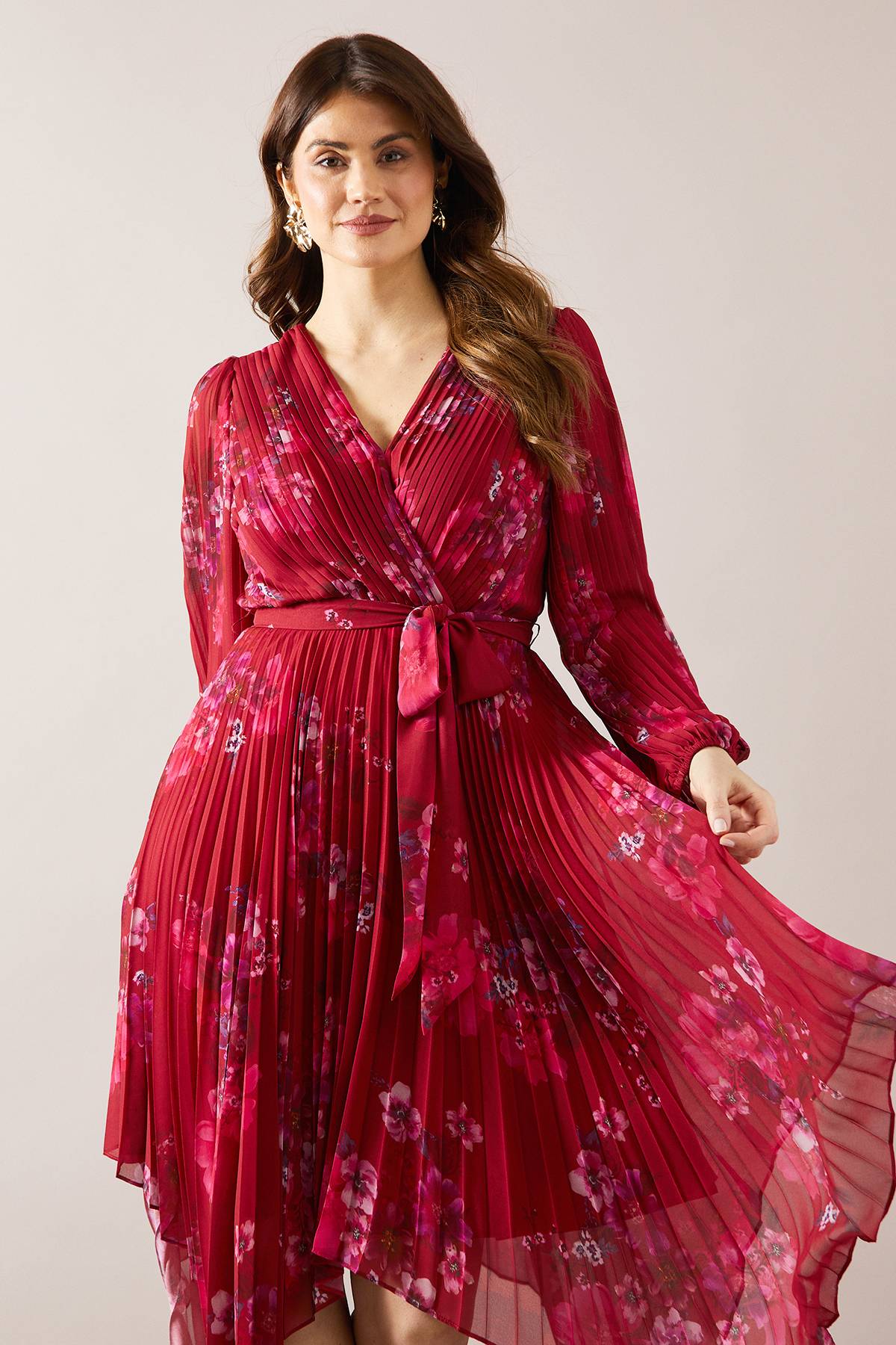 Wallis Robe Portefeuille Asymétrique Plissée