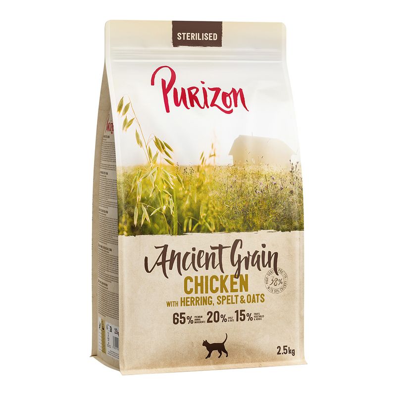 Purizon Adult Sterilised poulet, poisson - céréales anciennes ✓ pas cher