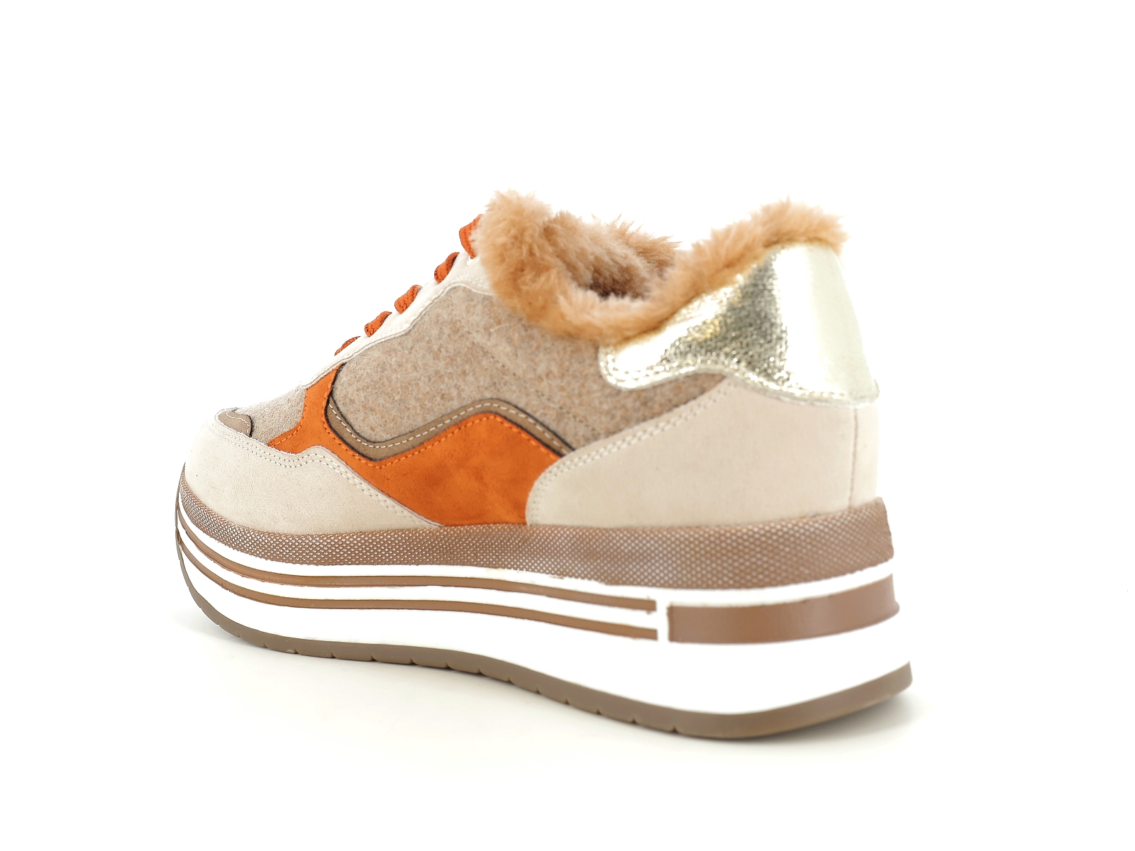Marco tozzi-23730 Matières combinées Beige Orange