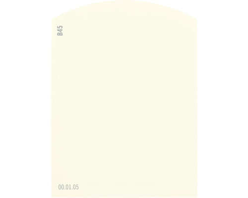 Kleurstaalkaart, kleurenkaart B45 Off-White, gele kleurenwereld, 9,5 x 7 cm