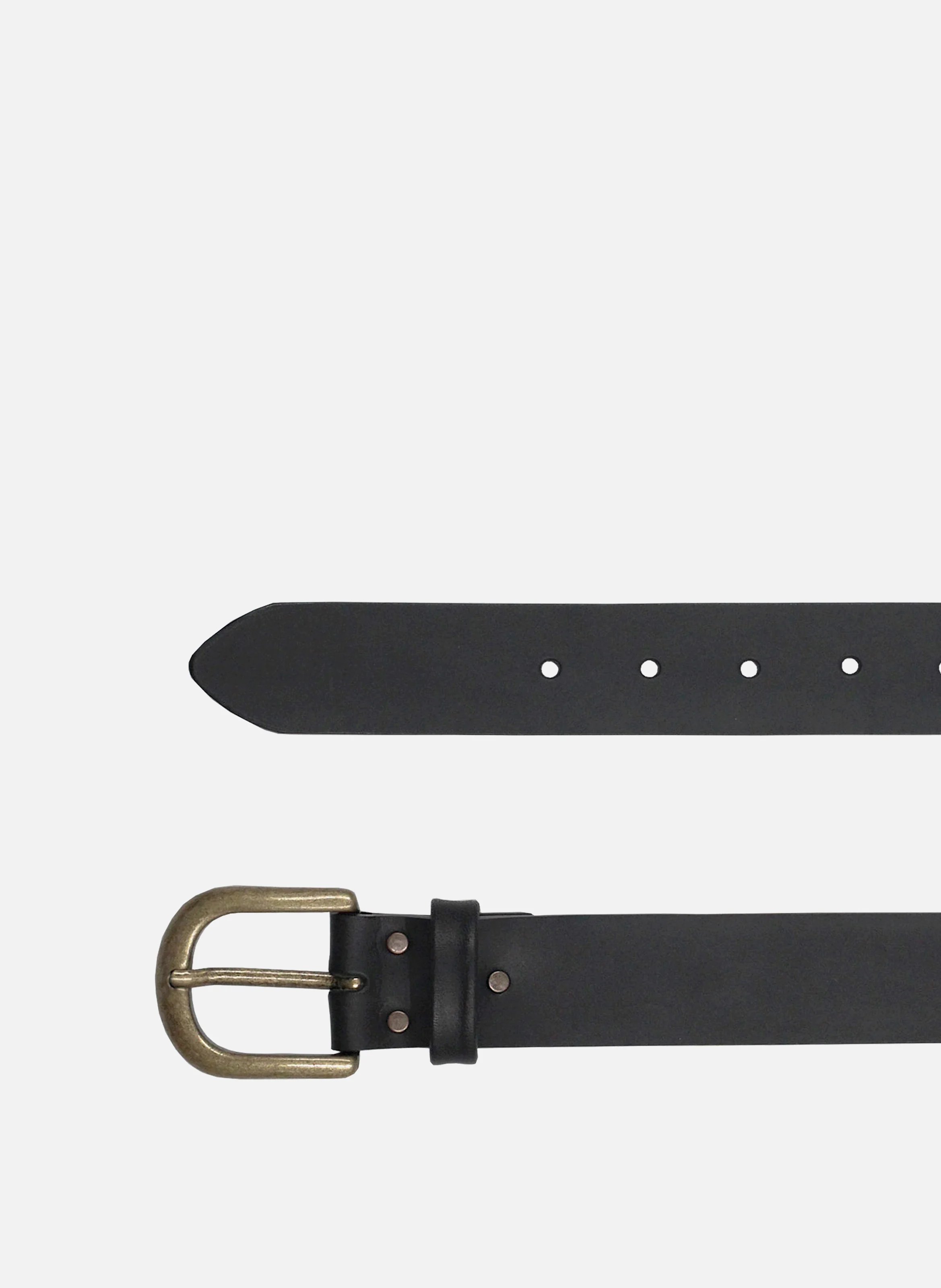 Ceinture milan cuir lisse | Noir