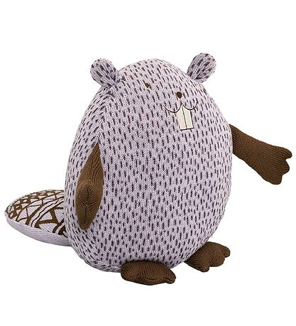 Bloomingville Bamse - B?ver - 30 cm - Lavendel m. Prikker