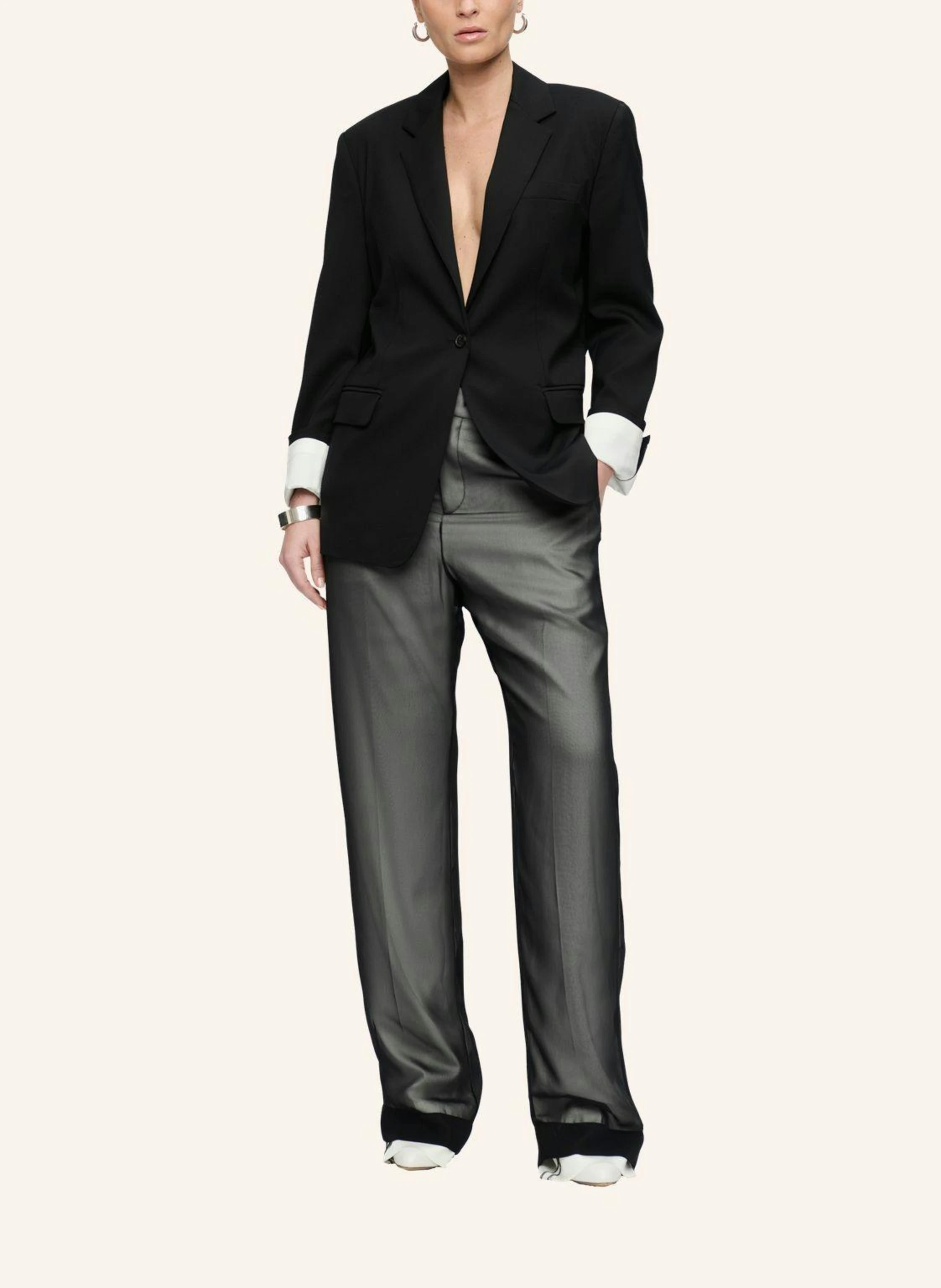 CÂLLAS MILANO DENIS Oversize-Blazer mit Kontrast-Satinmanschette