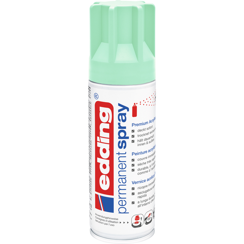 Edding Acrylfarbe Permanentspray, matt, 200 ml, neo mint, 1 Stück