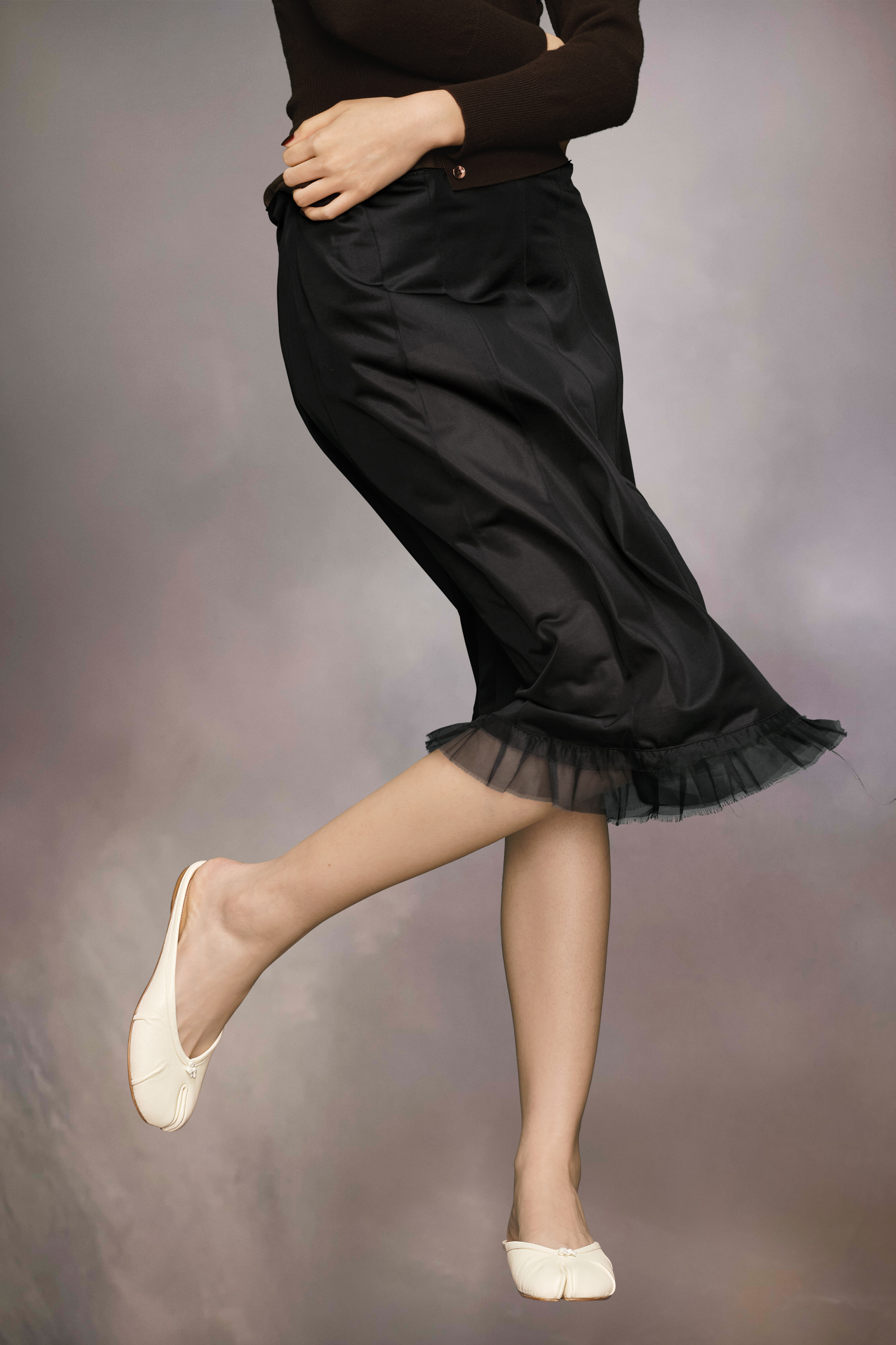 TABI BALLERINA MULE Blanc