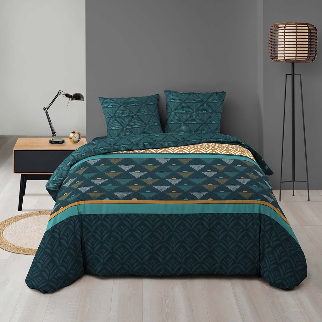 Parure housse de couette microfibre TRIADE 220x240cm