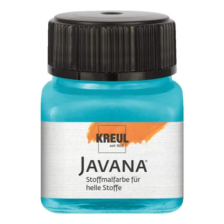 Javana Stoffmalfarbe für helle Stoffe, 20 ml Glas in türkisblau