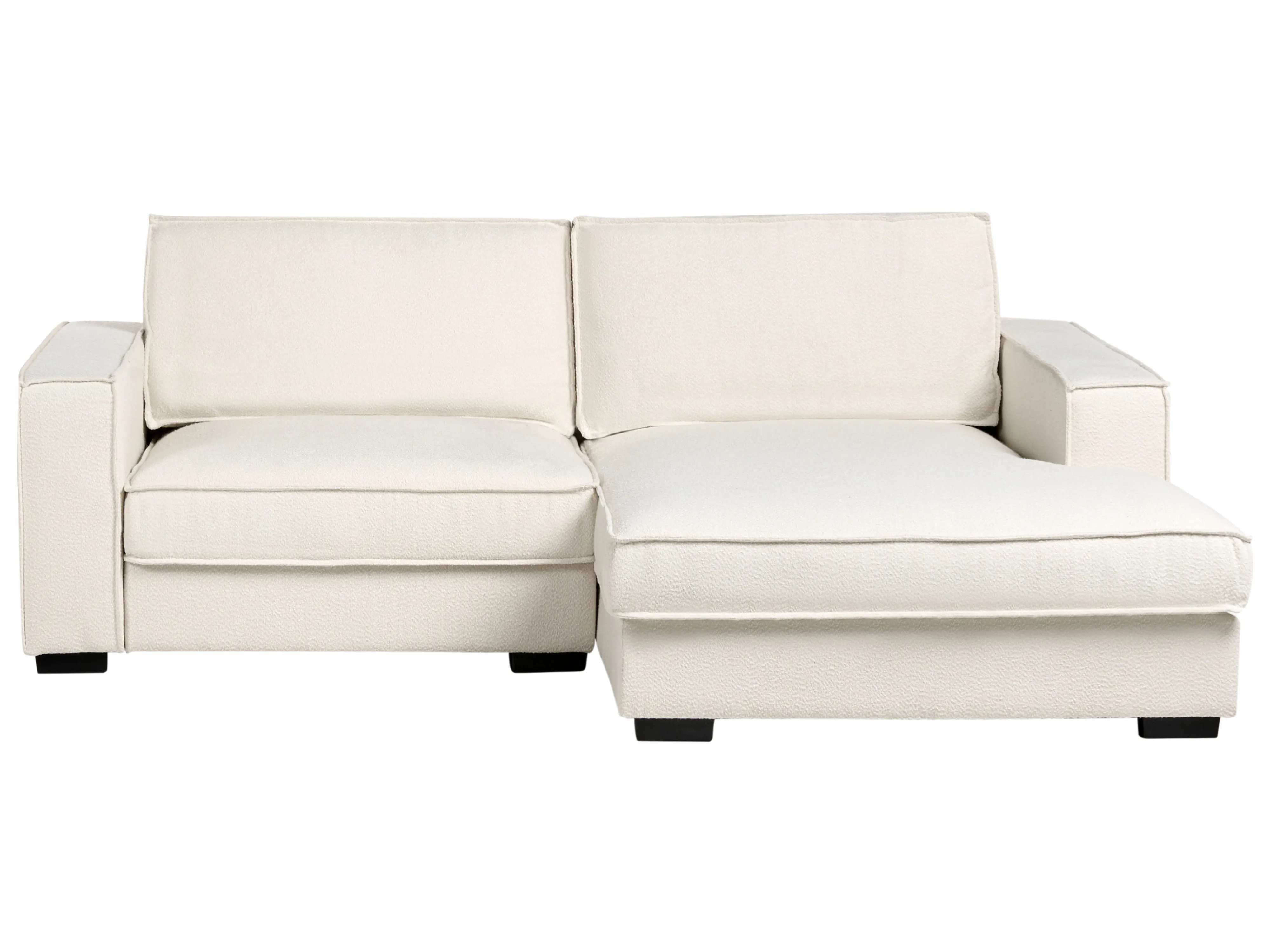 Hoekbank KOLDING Bouclé Lichtbeige linkszijdig