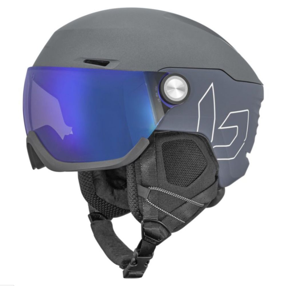 Bolle V-RYFT PURE - Casque ski avec écran photochromique grey matte/blue