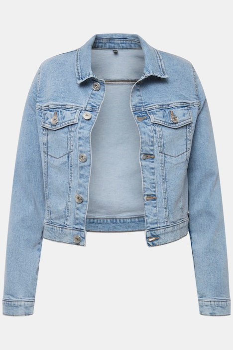 Jeansjacke, Slim Shape, Hemdkragen, Langarm