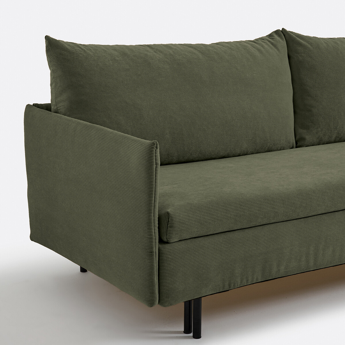 LA REDOUTE INTERIEURS<br>Sofá-cama de veludo cotelê fino, ZOFT